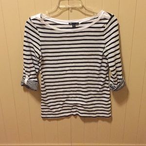 Black and Navy Striped Shirt